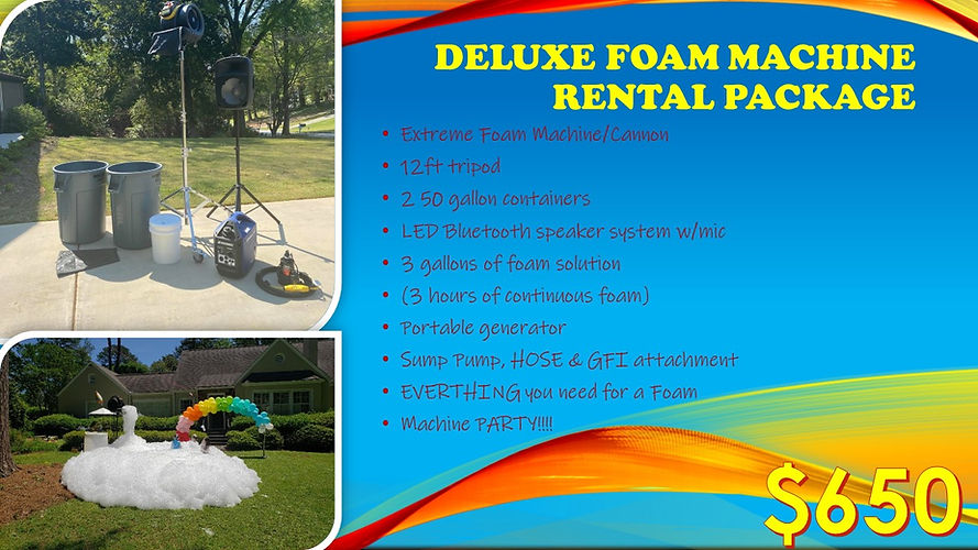 Foam Machine Rental Atlanta Ga